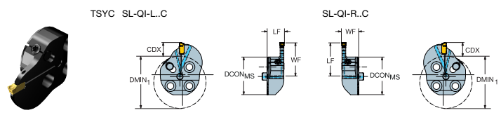 QI小直径内圆切槽和端面切槽刀具