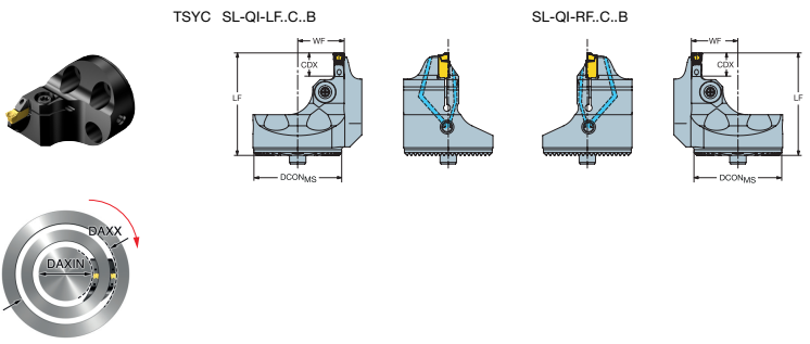 QI小直径内圆切槽和端面切槽刀具