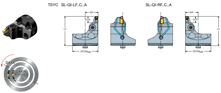 QI小直径内圆切槽和端面切槽刀具