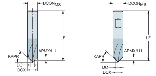 1C050倒角铣刀45/60°倒角铣削